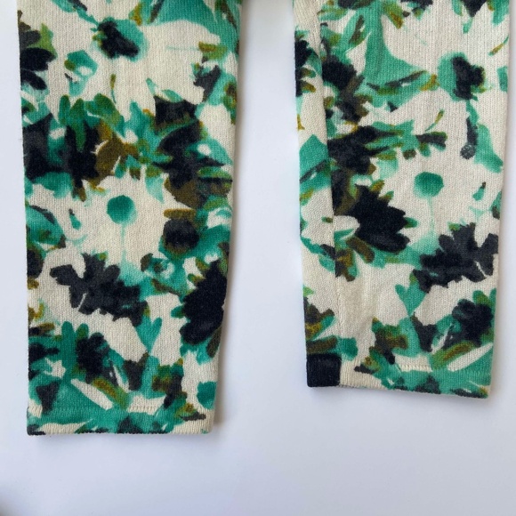 ANNE KLEIN CASHMERE FLORAL WRAP SWEATER LONG SLEEVE TOP OFFICE BOTANICAL FLOWERY - Picture 5 of 7